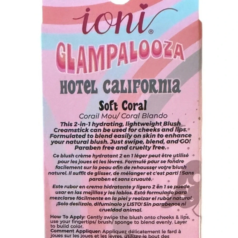 Ioni Glampalooza Hotel California Swipe-N-Go Blush Stick Soft Coral